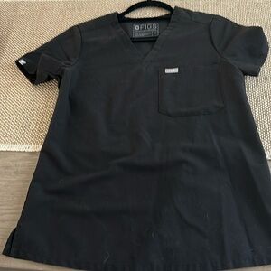 Figs XS black Catarina scrub top